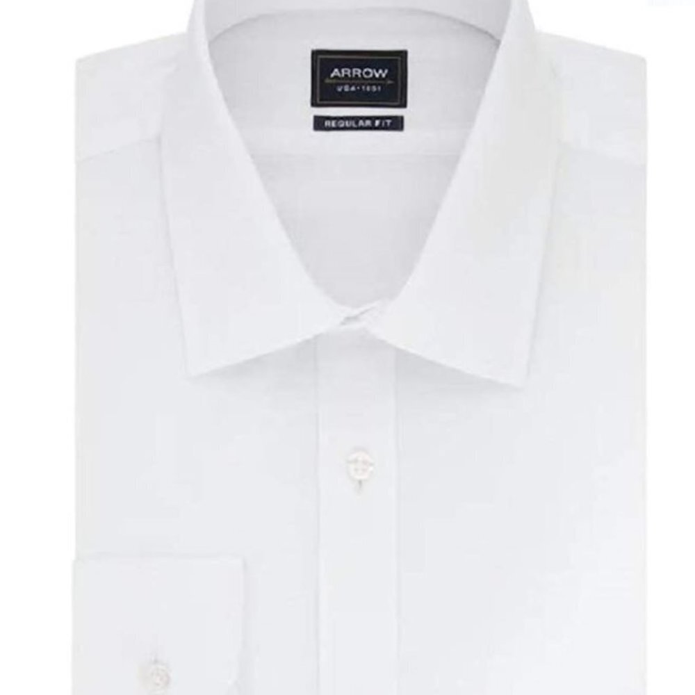 Arrow Regular-Fit Solid Textured Dre…